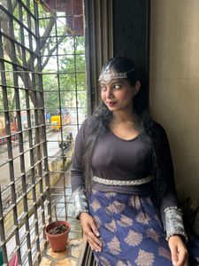 Oxidised Garba jewelry set