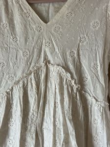 White Knee Length Dress