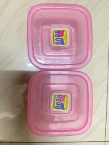 REVA Pink Food Containers - Set of 2