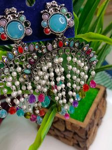 Multicolor Oxidised Earrings
