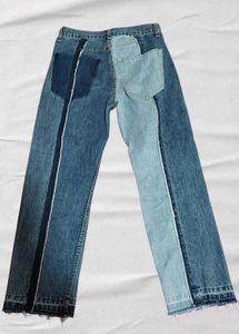 Two - tone vintage denim jeans