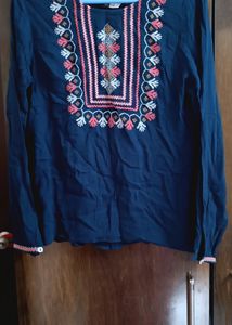 Bronz Navy Blue Top