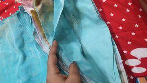 Cotton Silk Light Blue Colour Saree