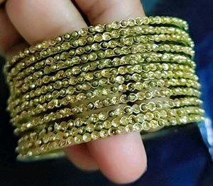 Gold Beaded Bracelets (Set of 12)