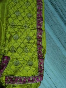 Yellow Saree Without Blouse