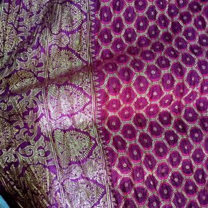 New Crushed Patola Kalamkari Saree