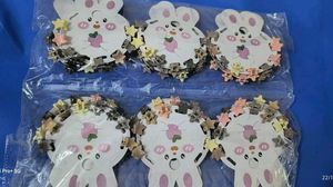 Cute Bunny Hair Clips(12 pkt)120 pc clips