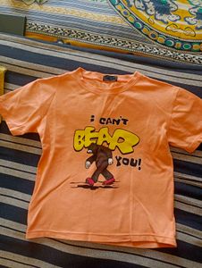 Orange 🧡 Tshirt With Print