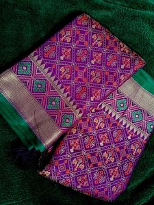 Elegant Purple Patola Saree