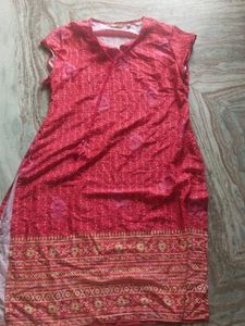 Red Floral Print Kurti