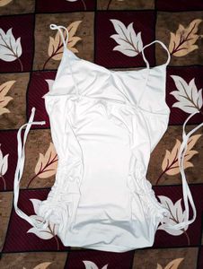 ❤️‍🔥White Cowl Top with Drawstrings❤️‍🔥