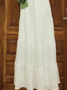 White Tiered Maxi Skirt