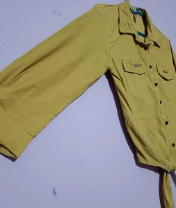 Yellow Tie-Front Shirt