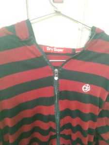 Striped Zip-Up Hoodie