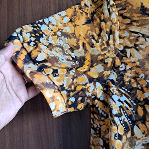Imported Tiger Printed Top With Full Open Button