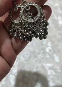 Silver Jhumka Earrings