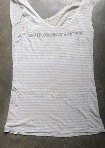 Benetton Striped Tank Top