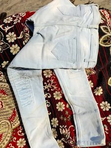 Denim Scratches Jeans