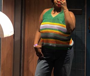 Colorful Crochet Halter Top