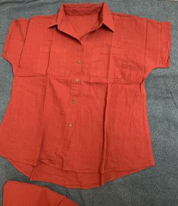 Comfy Everyday Wear Cotton Co-od Set - Rust Color