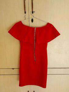 Red Off-Shoulder Dress