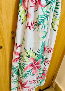 Urbanic White Floral Adjustable Strap Maxi Dress