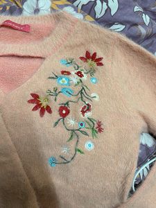 Floral Embroidered Sweater