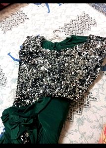 Ready To Wear Sequin Ruffle Saree