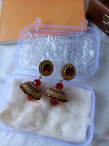 Stone Anti Tarnish Jhumkas