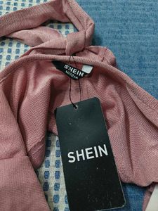 Halter Neck Handkerchief Hem Shimmer Wrap Top