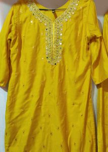 Golden Suit Set For Haldi Function 💫