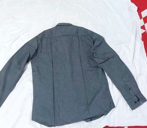 Grey Shirt Men, Full Sleeve, Size 39,