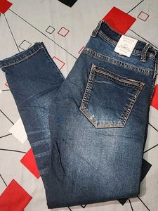 Navy BLUE 👖 Double Stitch LINE JEANS