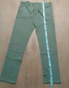 Green Casual Drawstring Pants