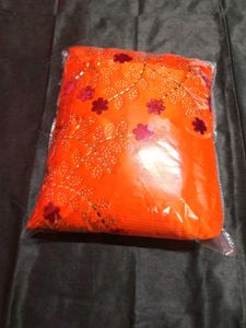 Orange  Stone Work elegant party wear saree