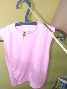Cute Pink Sleeveless Mock Neck Top