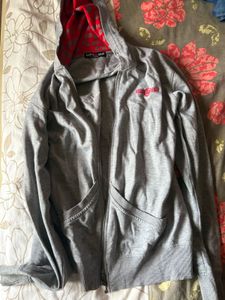 Grey Zip-Up Hoodie