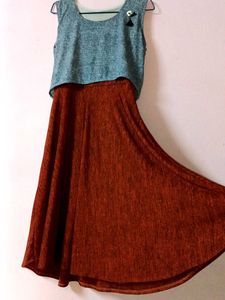 Elegant Two-Tone Dress