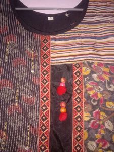 Black Multicolour Gown