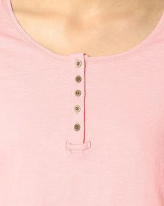 Pink T-shirt with Roll-Up Tabs