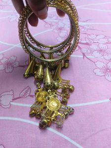 Golden Bangles with Charms for women