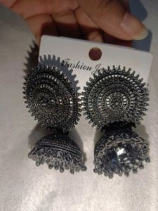 Black Jhumka Earrings