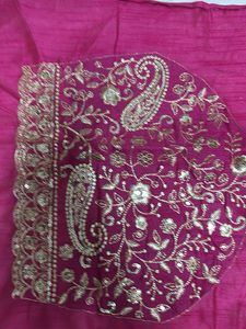 Embroidered Magenta Blouse