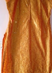 New Mustard Chinkari Kurti