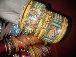 New Designer Yellow Bangle Set