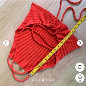 Red Backless Top