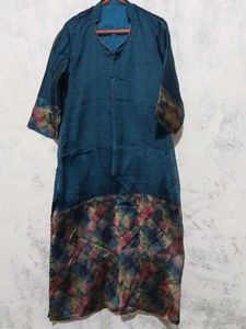 Blue regular kurta
