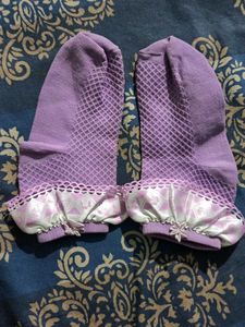Purple Ruffle Socks