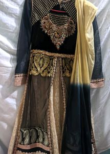 New Black And Golden Gown