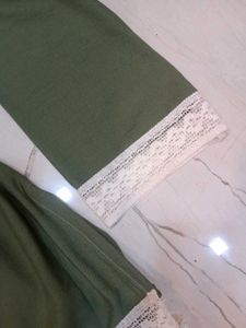 🆕 Handmade Pinteresty Olive Colour Kurta ✨🎀